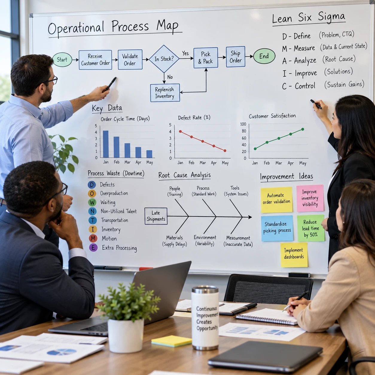 Metodologie Lean Six Sigma per migliorare l’efficienza operativa